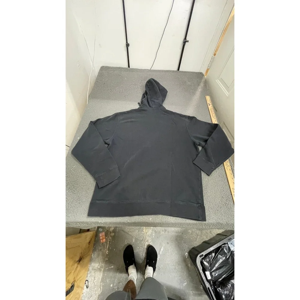 Nike Hoodie Men Large Black Good Football Graphic Pullover Fleece Swoosh Logo